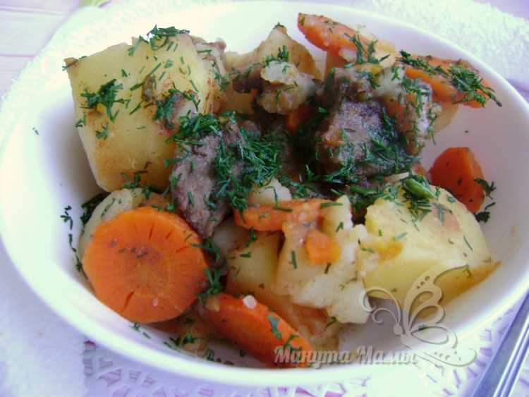 Жаркое из говядины с картошкой - рецепт с фото пошагово, в духовке