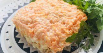 Салат «Мимоза» с горбушей - классический рецепт с фото пошагово