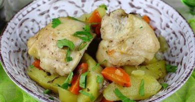Картофель с курицей в рукаве для запекания в духовке Картофель с курицей в рукаве для запекания в духовке