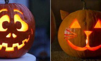 дизайн для тыквы на хэллоуин