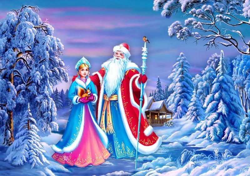 Снегурочка с Дедом Морозом